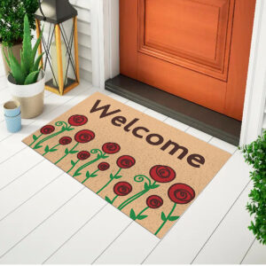 Capacho Frase - Welcome Floral