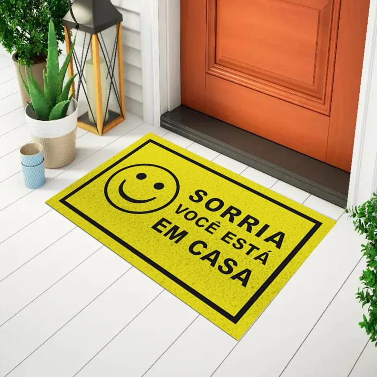 Capacho Frase – Sorria Você Está Em Casa