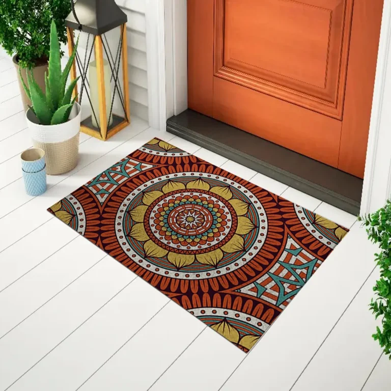 Capacho Abstrato – Mandala Laranja