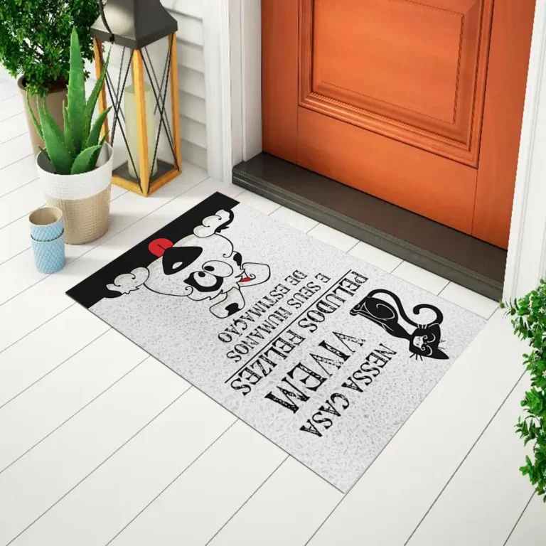 Capacho Pet – Nesta Casa Vivem Peludo Felizes Cão E Gato