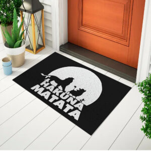 Capacho Desenho - Hakuna Matata Fundo Preto
