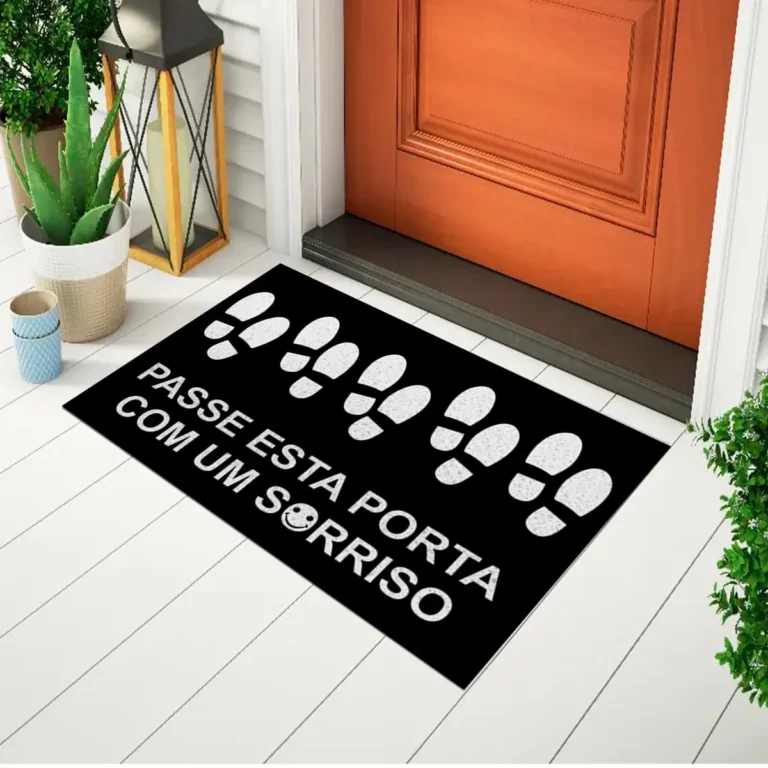 Capacho Frase – Passe a porta com um sorriso
