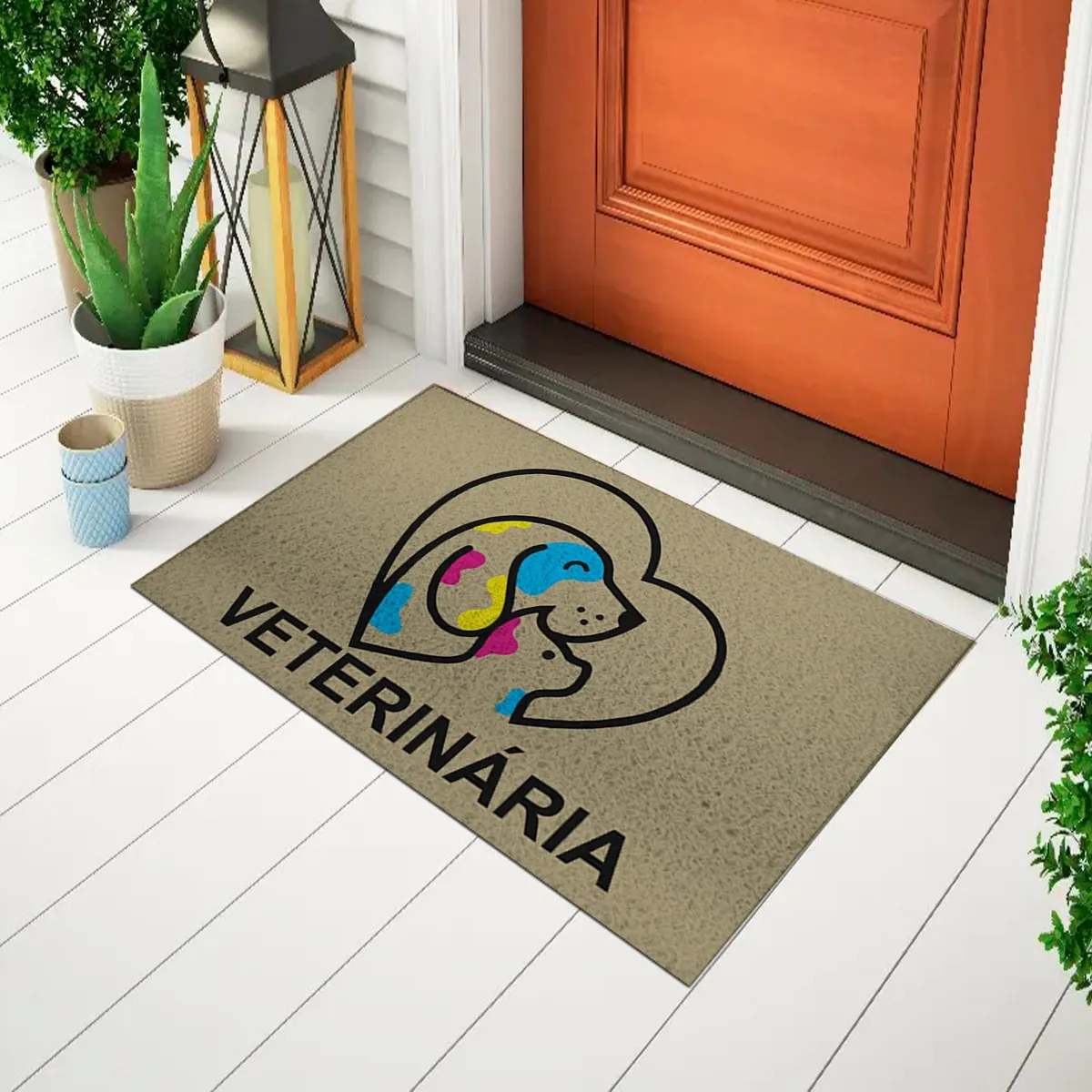 Tapete De Porta Capacho Divertido Veterianária