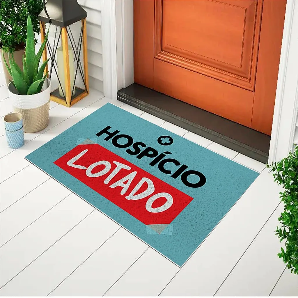 Tapete De Porta Capacho Divertido Hospício Lotado