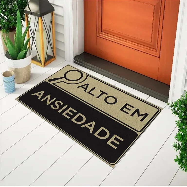 Tapete De Porta Capacho Divertido Alto Em Ansiedade
