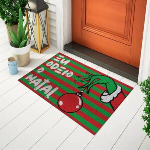 Tapete De Porta Capacho Divertido Eu Odeio O Natal
