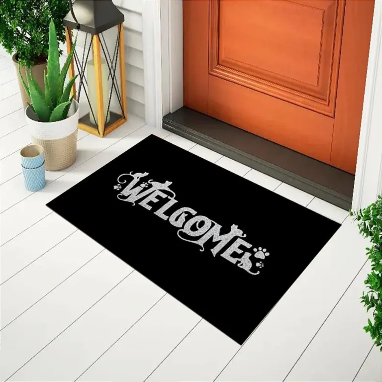 Tapete De Porta Capacho Divertido Welcome Gatinhos