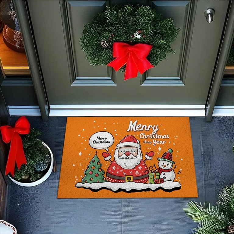 Tapete De Porta Capacho Divertido Merry Christmas hapy year