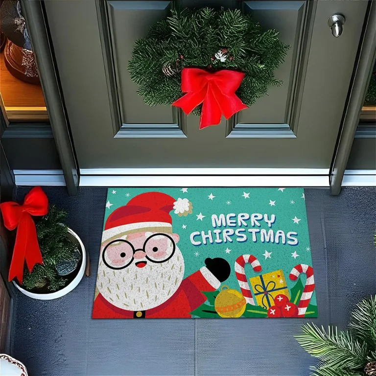 Tapete De Porta Capacho Divertido Merry Christmas papai noel