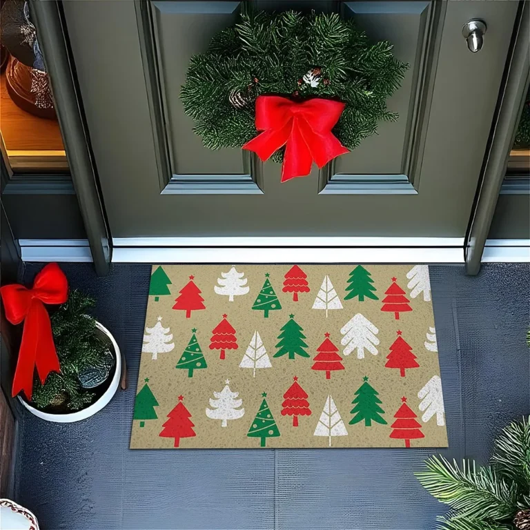 Tapete De Porta Capacho Divertido NATAL MINIMALISTA ARVORE DE NATAL