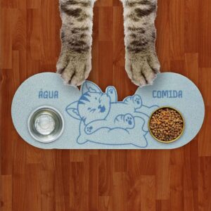 Comedouro Cat Azul Bebe