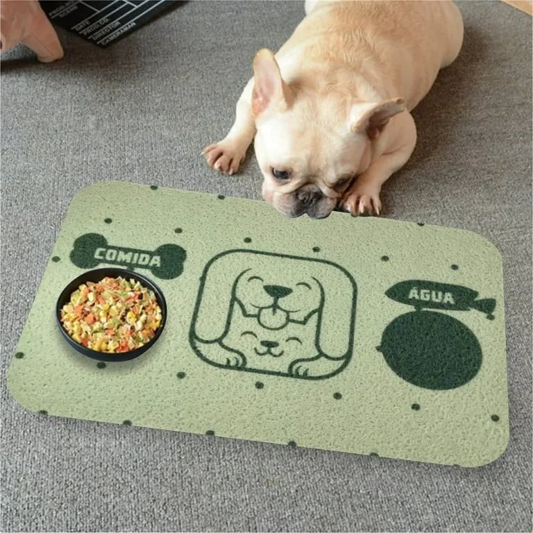 Tapete Capacho Jogo Americano para Comedouro e Bebedouro Catdog Verde Limão Com Verde Musgo