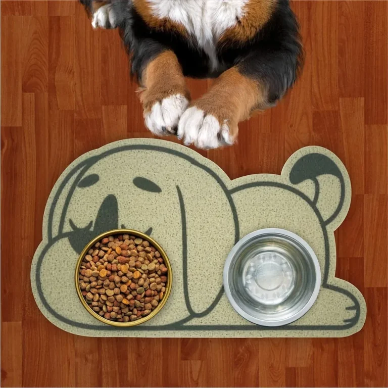 Tapete Capacho Jogo Americano para Comedouro e Bebedouro SleepDog Verde Limão Com Verde Musgo