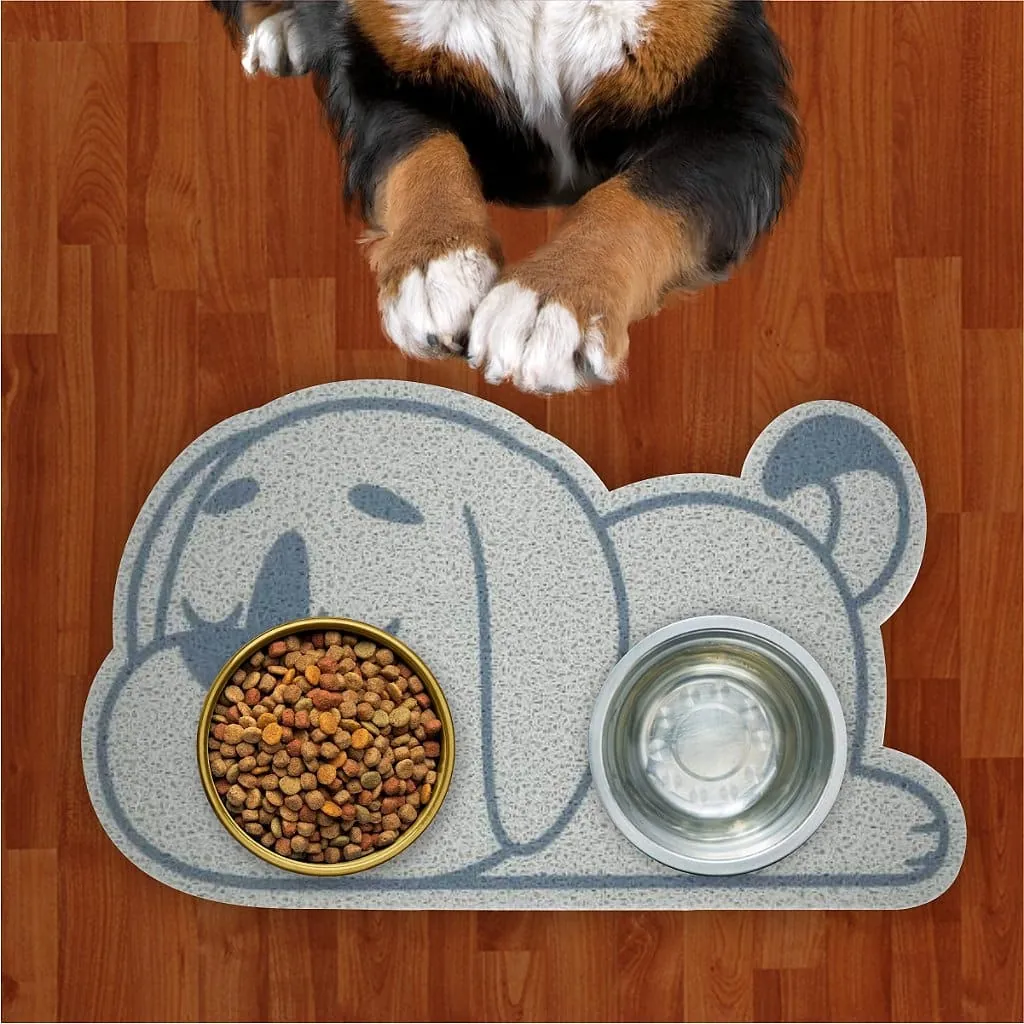 Tapete Capacho Jogo Americano para Comedouro e Bebedouro Água e Comida 3D SLEEPDOG Azul Bebe
