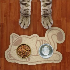 Comedouro SleepCat Bege Com Ouro