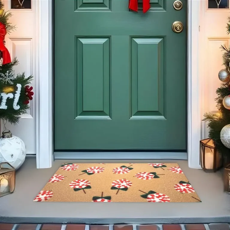 Tapete De Porta Capacho Divertido Natal Minimalista Pirulito