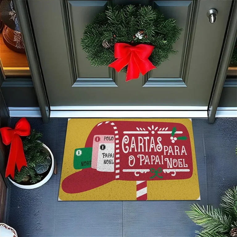 Tapete De Porta Divertido Cartas Para o Papai Noel