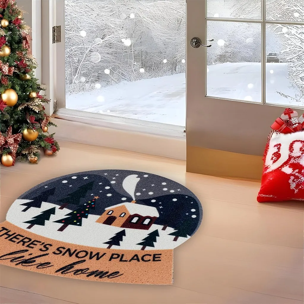Tapete De Porta Capacho divertido There’s snow place 3d