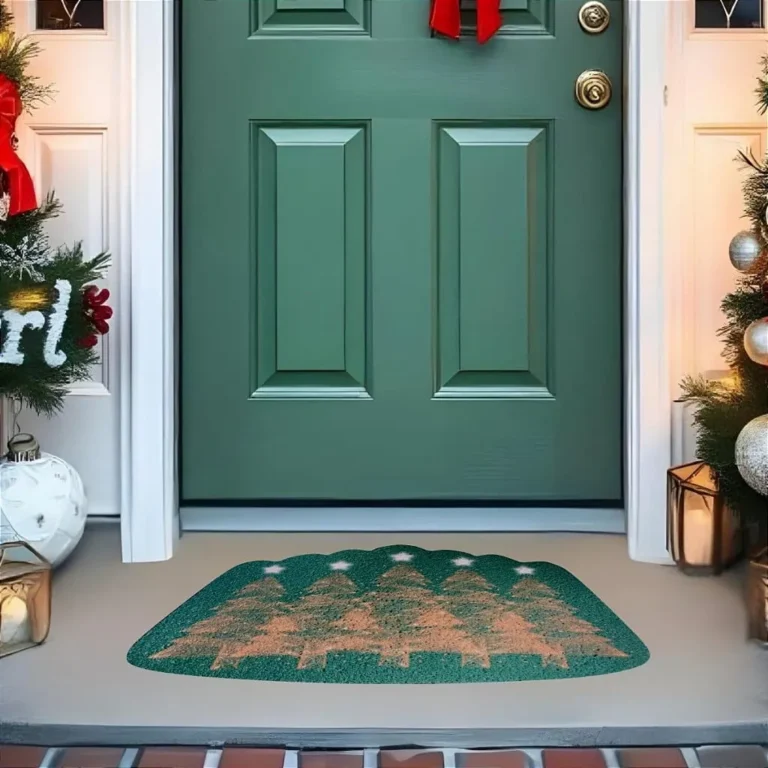 Tapete De Porta Capacho divertido Natal Luz 3d