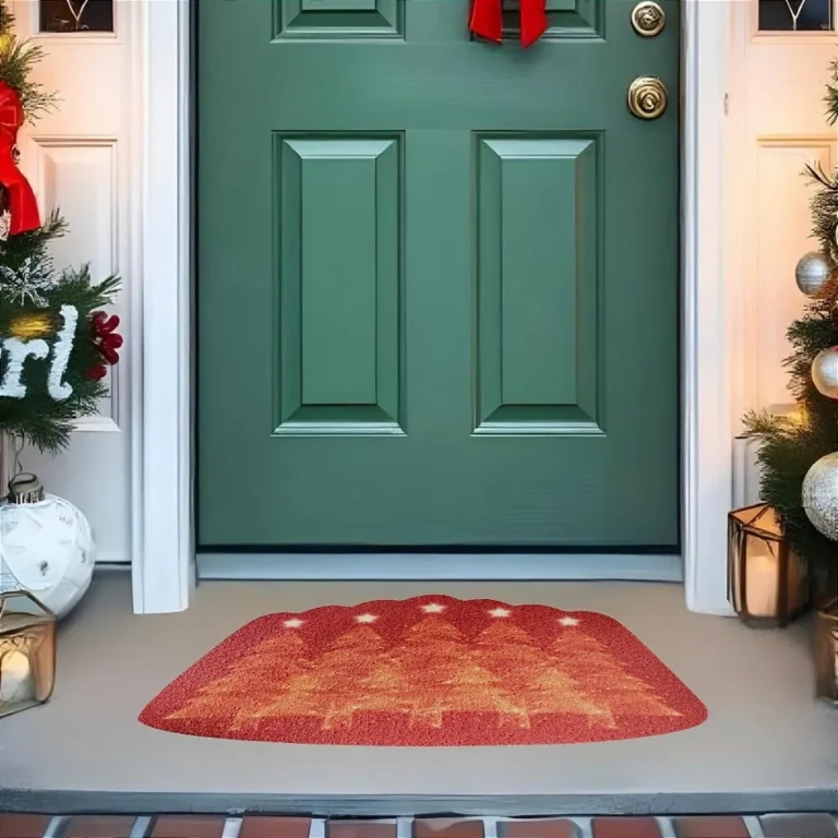 Tapete De Porta Capacho divertido Natal Luz Bordo 3d