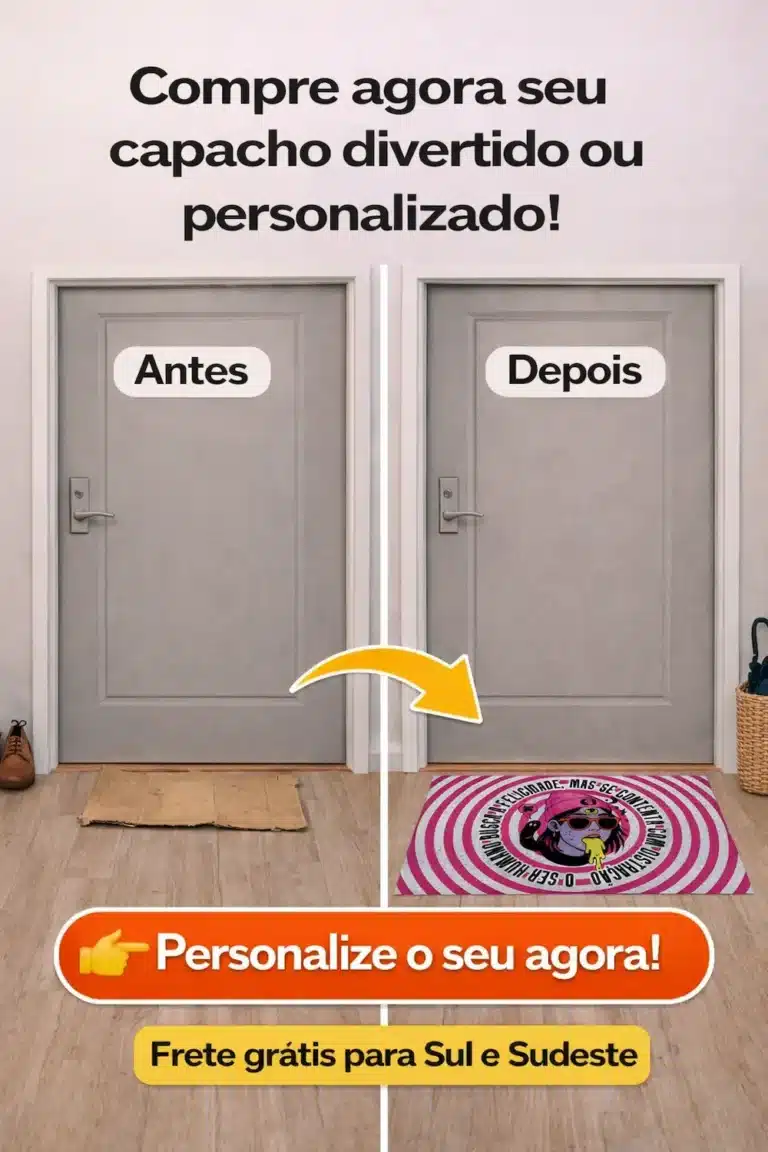 Tapete de Porta Divertido com Frase