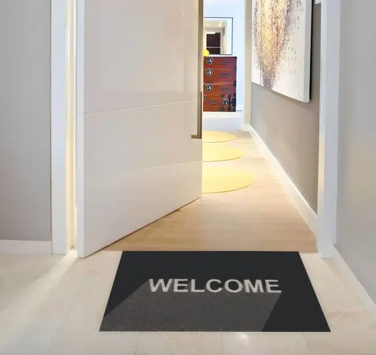 Capacho para porta Welcome