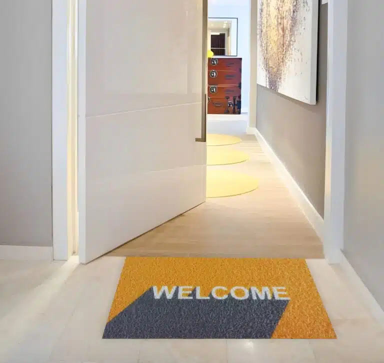 Capacho para porta Welcome