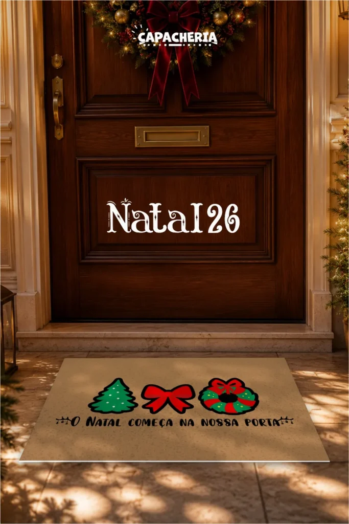 Tapete Capacho Natal Começa na Nossa Porta