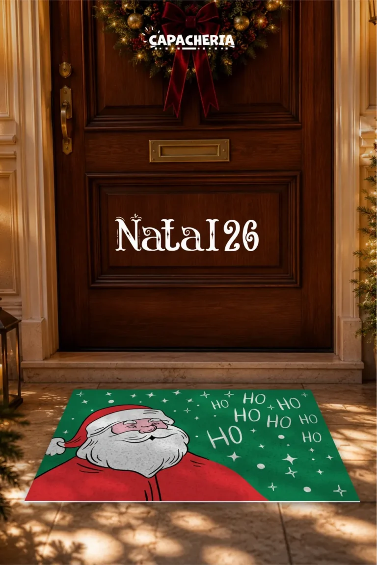 Tapete Capacho Natal Noel Ho Ho Ho