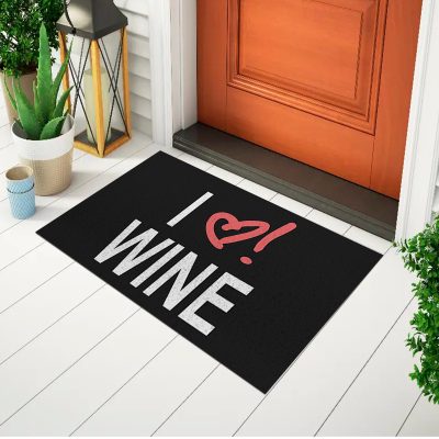 20CA010114 Tapete De Porta Capacho Divertido l Wine Mockup