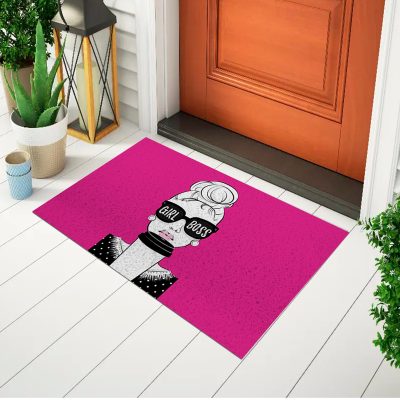 20CA010161 - Tapete De Porta Capacho Divertido Girl Boss- mockup