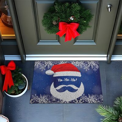 20CA010188 -Tapete De Porta Capacho Divertido Papai Noel Ho Ho Ho mockup