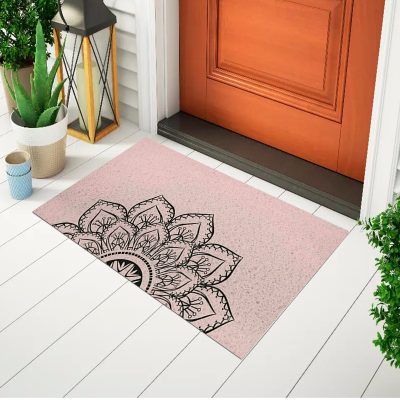 20CA010203 - Tapete De Porta Capacho Divertido Namastê Mandala Mockup