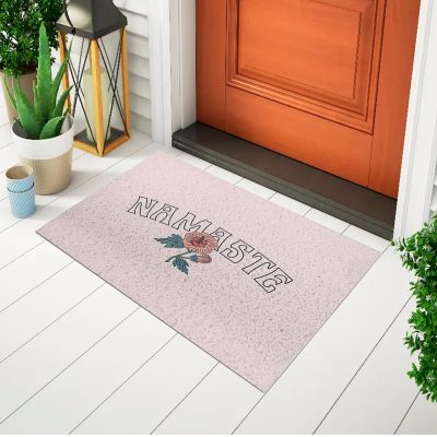 20CA010219 - Tapete De Porta Capacho Divertido Namaste - mockup