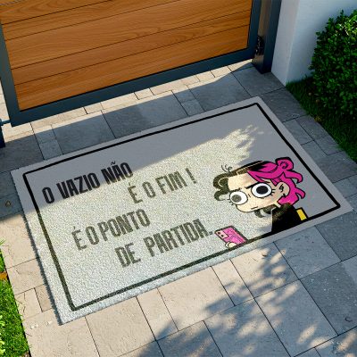 25CA011251 - Tapete De Porta Capacho desmotivacional o vazio não é o fim! É o ponto de partida! C