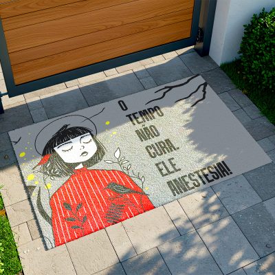 25CA011254 - Tapete De Porta Capacho desmotivacional o tempo não cura C - Copia
