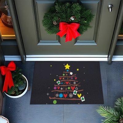 arvore de natal azul Mockup